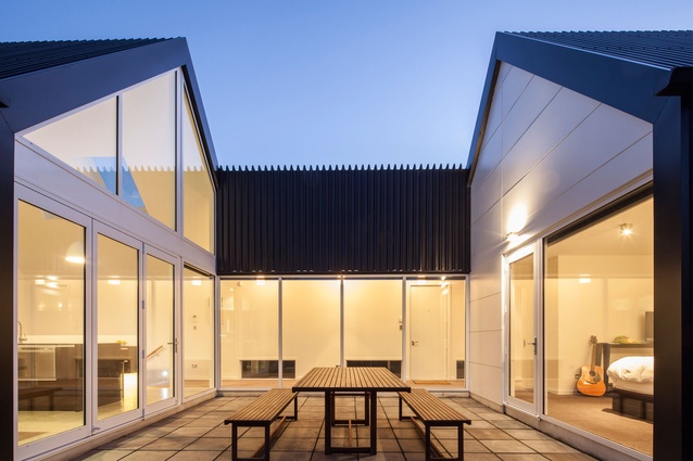 Black and White House by McCoy and Wixon Architects Ltd was a winner in the Housing category and received a Resene Colour Award.