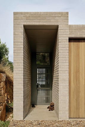 The architects worked carefully with local concrete-block makers to achieve the ideal, earthy colour and texture for the external and internal walls.
