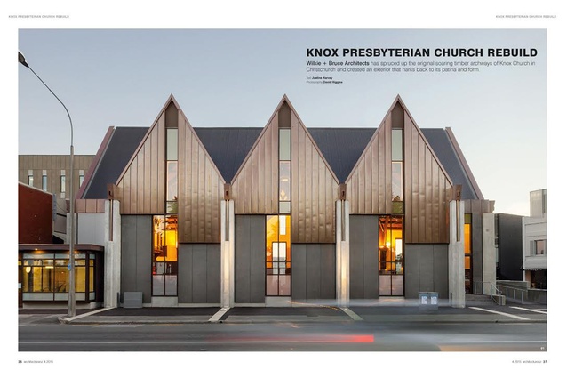 The Knox Presbyterian Church rebuild article. 