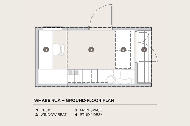 Whare Rua - Ground floor plan