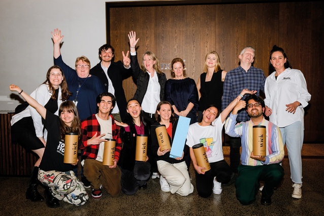 SANNZ, pictured here with Carol Herbert from Te Tāpui Atawhai Auckland City Mission (second from back left) and sponsors and judges, was the winning team for the second year running.