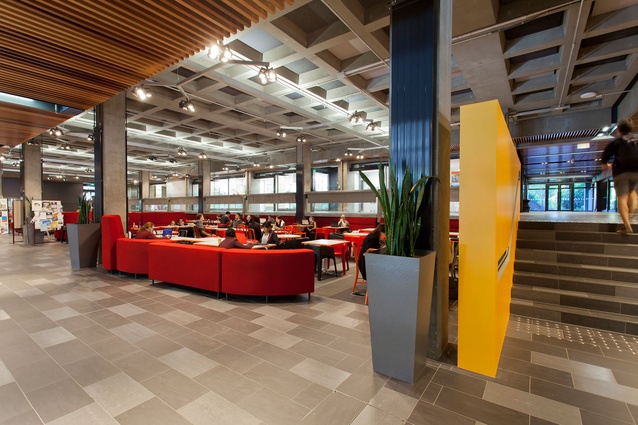 The University of Canterbury: James Hight Undercroft by Warren and Mahoney Architecture was a winner in the Interior Architecture category.