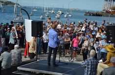 Stop Stealing our Harbour protestors rally