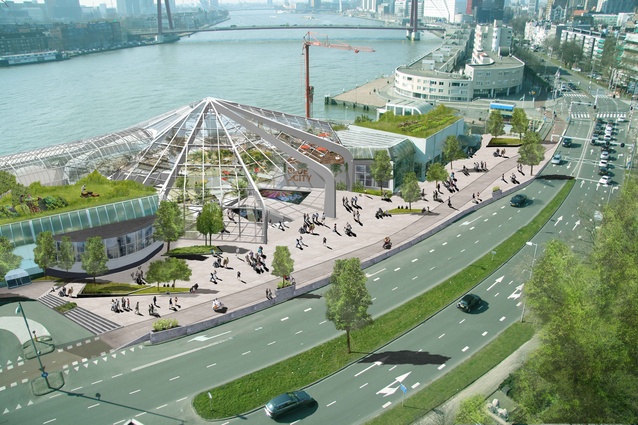 Render of Blue City, a blue economy innovation centre in Rotterdam that will bring together like-minded businesses.