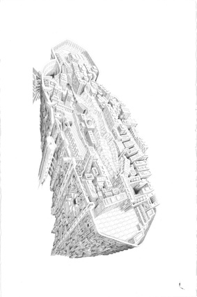Winner – Hand-drawn Category: <em>Dear Hashima</em> by architect/artist Marc Brousse.