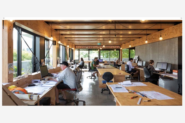 From <em>Unfinished & Far Far Away, The Architecture of Irving Smith Architects</em>, WallÉ, the interior of Irving Smith Architects’ office in Nelson.