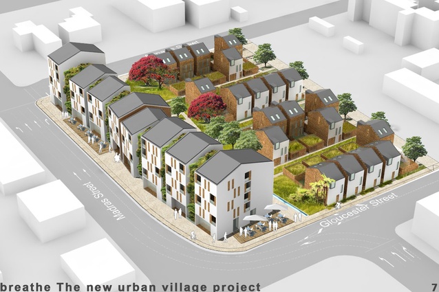 Winner of the Christchurch Breathe - The New Urban Village Project  competition