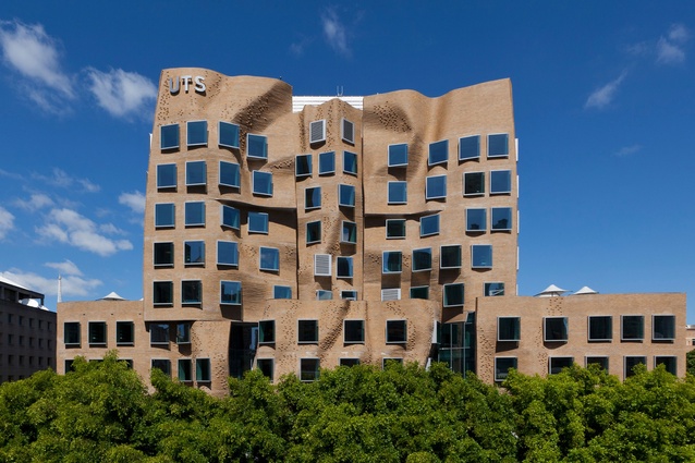 UTS building, Gehry Partners. The building has already raised the profile of the highly skilled bricklayers who laid 320,000 bricks by hand, following a 3D construction model.