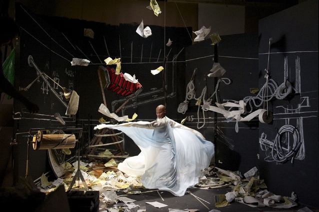 <em>The Refusal of Time</em> combines the magic of theatre, film, sculpture, drawing, music and dance.