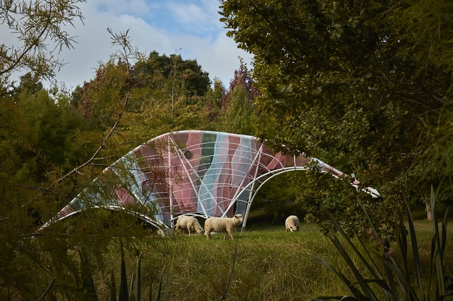 Kim and her team – including Kevin Kun Ding, Norman Ning Wei and Cynthia Yuan – created the winning project of the Brick Bay Folly 2018 entitled <em>Jonah</em>.
