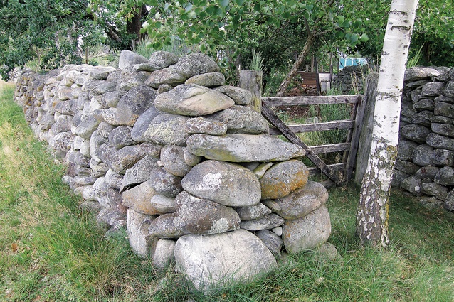 Dry stone wall at Twizel.