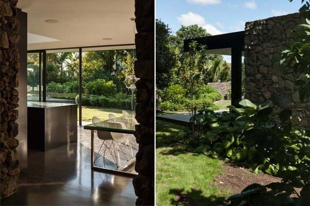 A strong connection between garden and interior dominates throughout the home. 