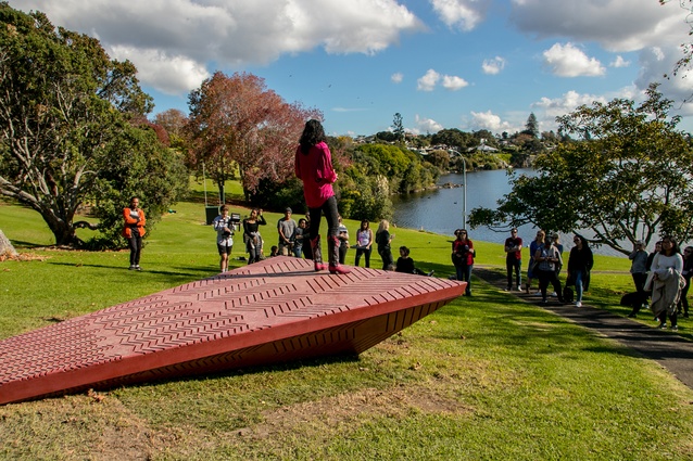 This year saw the unveiling of <em>Soapbox</em>, an installation commemorating 125 years of women's suffrage in New Zealand.