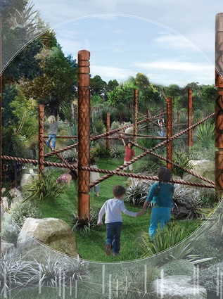 The Hurunui-O-Rangi Marae project also featured the Whai Playground, an informal play area for children.