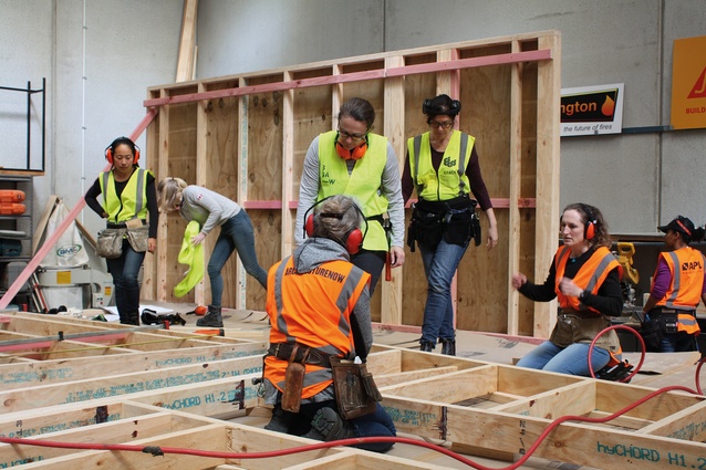 A construction workshop for women architects, architectural graduates and students was organised as a collaboration between Architecture+ Women.NZ and Strachan Group Associates in 2017.