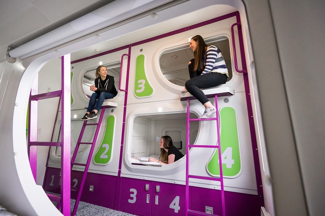 Jucy Snooze’s capsules offer affordable short-term lodgings.