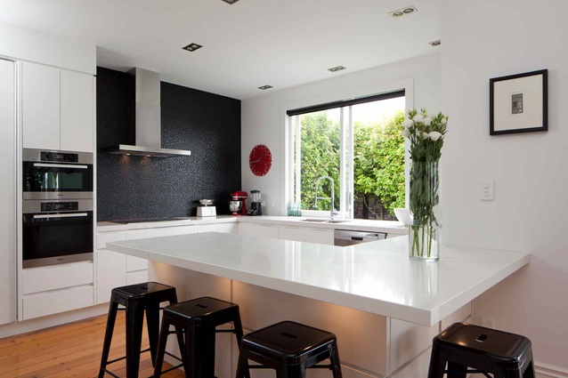The new kitchen designed by Evelyn McNamara in this Herne Bay villa. 