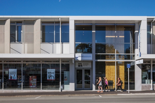 Winner of the Excellence in Engineered Wood Products category: Upper Queen Street buildings, Nelson by Andrew Irving of Irving Smith Jack Architects.