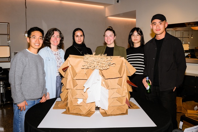 The team representing Woods Bagot: Jihwan Jeon, Charlotte Smith, Arfa Yasin, Libby Hutt, Aimee Lin and Robinson Yang. 