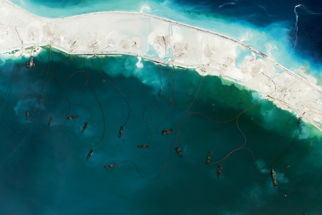 China’s land reclamation efforts on Mischief Reef in the Spratly Islands, photographed in June 2015.