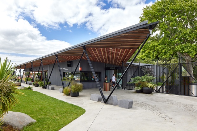 Winner - Public Architecture: Hamilton Zoo and Waiwhakareke Natural Heritage Park Entry Precinct by Edwards White Architects.