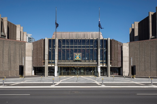 The Christchurch Town Hall was originally designed by Warren and Mahoney in the 1960s-70s and restored to 100 per cent of the new building code last year.