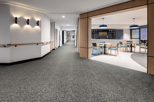 The custom-woven patterned carpets used throughout Oram Park House were made possible through GH Commercial's Fast Track® programme.