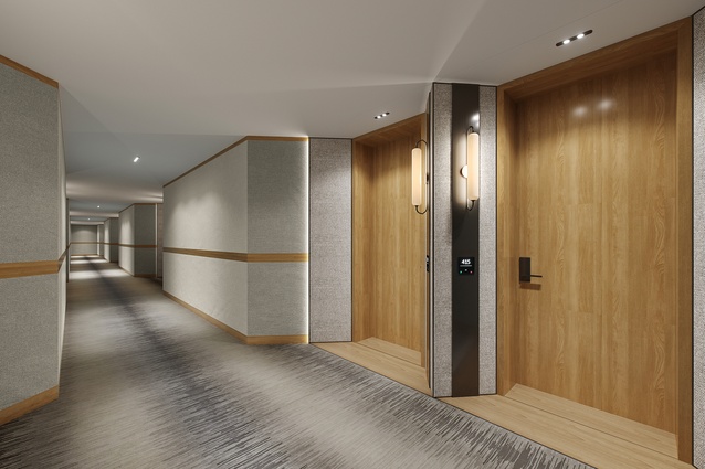 Corridor view. Design concept by O37.