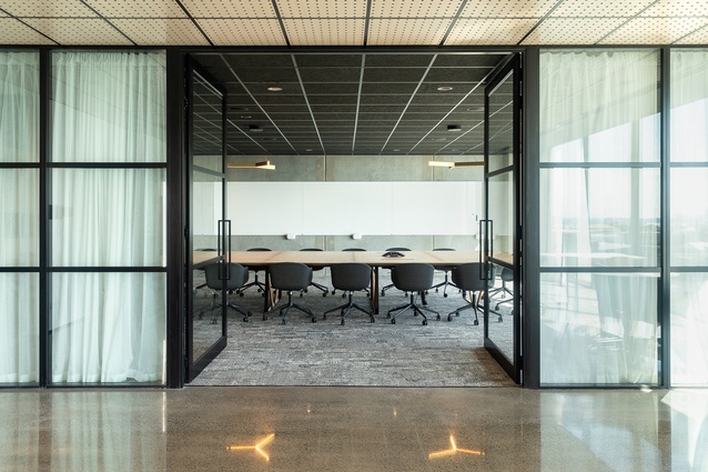 The boardroom, located on DDB’s upper level, was positioned there specifically in order that it could soak in the best office views.