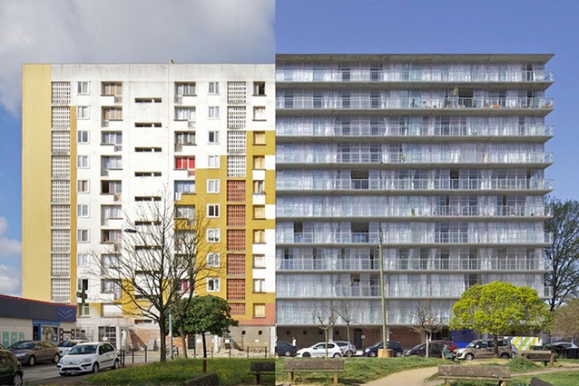 Cité du Grand Parc, in Bordeaux, by Lacaton & Vassal – before and after refurbishment. 