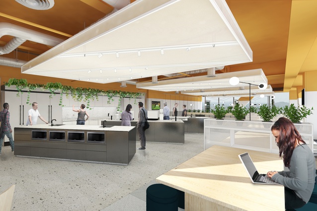 Design for the interior for PWC in Auckland.