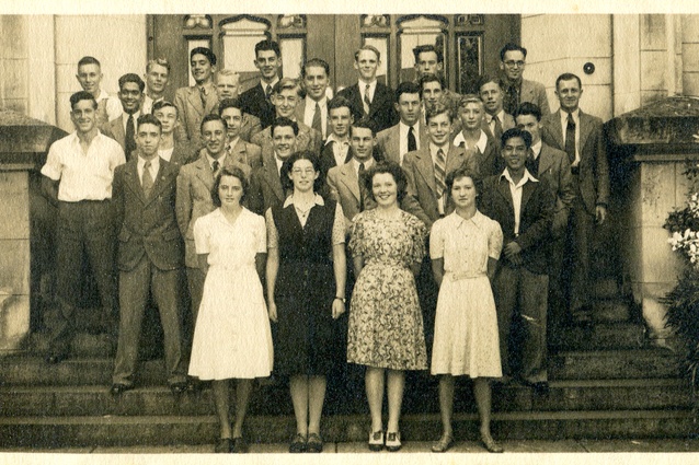 Marilyn Reynolds' first year at the School of Architecture. She is in the front row, second from left.