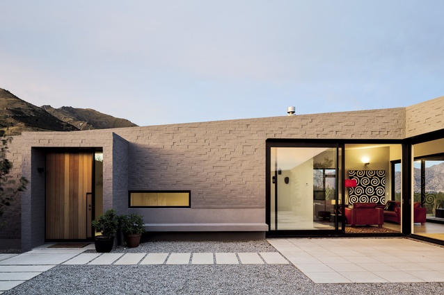 The Courtyard house: The entry door sits inside the courtyard.