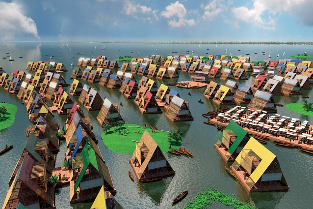 Design for water communities, Lagos, Nigeria, by NLÉ. 
