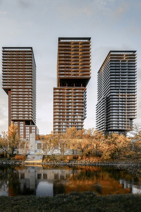 TrIIIple Towers in Vienna by Henke Schreieck Architekten.