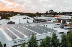 Allproof’s new solar panel install saves 50 tonnes of C02 every year