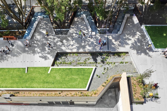 Aspect Studios and CHROFI have created a pedestrian-scale linear park in the space left over from a disused railway line in Sydney.