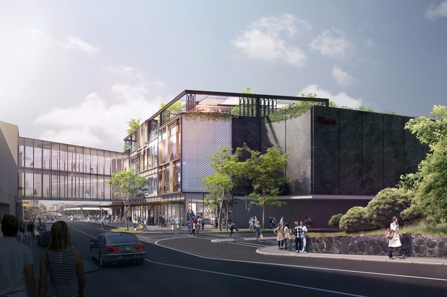 Head of design for the project, Roland Wong, notes that with such a large amount of street frontage, breaking up the façade was an important design move.