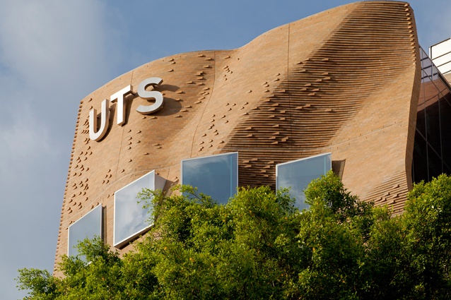 The corbelling of the brickwork articulates the facade's undulating lines.