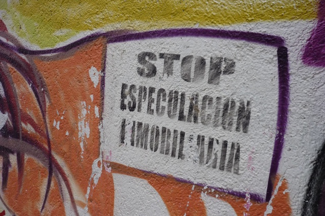 "Stop real estate speculation" – a theme of much discontent in the south of Spain.