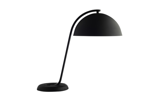 The <a href="http://www.corporateculture.co.nz/shop/cloche" target="_blank"><u>Cloche table lamp</u></a> by Wrong for Hay features a black powder coated arm and off-set cast iron base that create a striking visual imbalance.