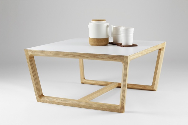 The Chamfer coffee table, made from American ash timber by Designtree.