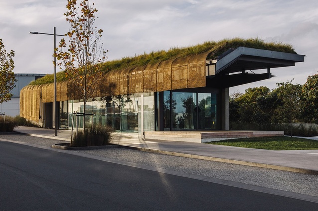 Te Kaitaka 'The Cloak' by Fearon Hay Architects has been named as a finalist in the Display (Completed Buildings) category.