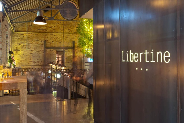 Entrance to Libertine by Pack & Company. 
