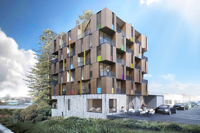 The winning proposal of the apartment design competition, designed by S3 Architects.