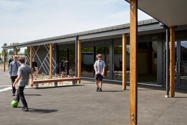 Shortlist - Education: Lincoln High School | Te Kura Tuarua o Waihora, Wai Tūhura Science Block by Athfield Architects.