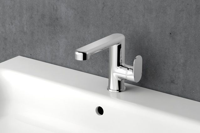 JADO stainless steel tap fittings feature soft edges.