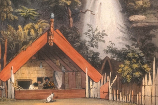 This image appeared on page 39 of Deirdre Brown’s ‘Māori Architecture: From fale to wharenui and beyond’. New Zealand, Raupo, The Penguin Group, (2009).