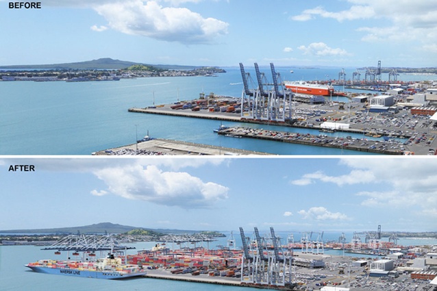 View from Quay Street - impressions of the extended wharf.