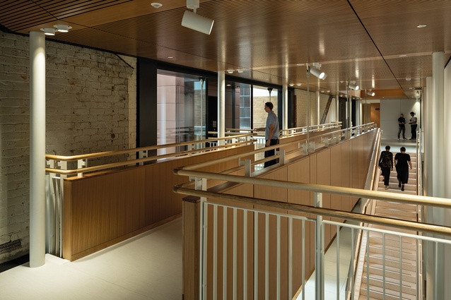 The upper level of the circulation spine.